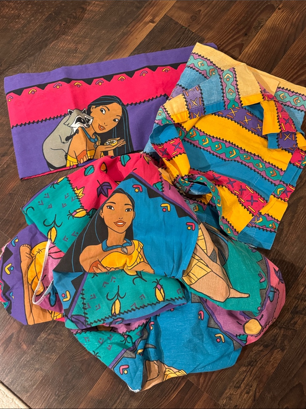 Vintage Pocahontas Multi-Color Twin sheets- Vibrant